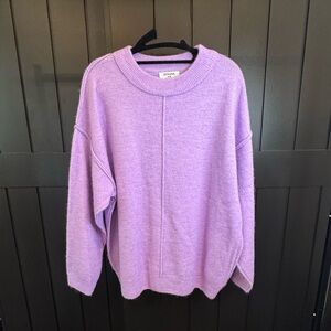 Zenana Outfitters Women's Lavender Crew Neck Sweater